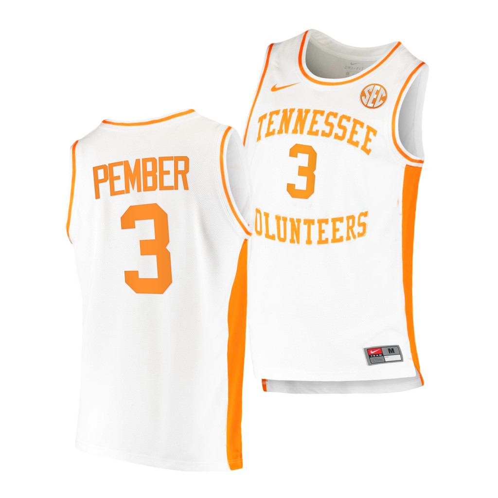 Tennessee Volunteers Drew Pember White 2021 College Jersey