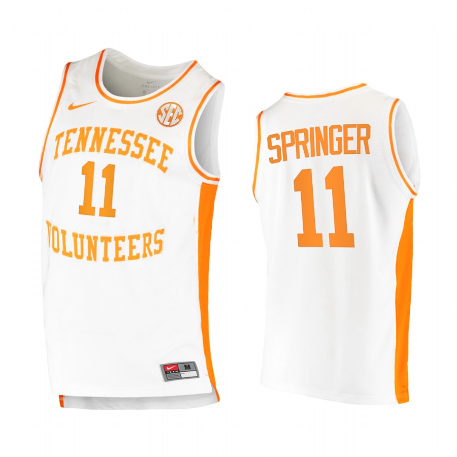 Tennessee Volunteers Jaden Springer Jersey 2021 White College