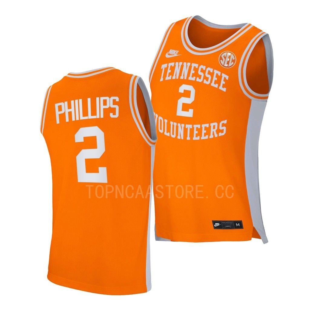 Tennessee Volunteers Julian Phillips Orange #2 Jersey 2022-23 Retro