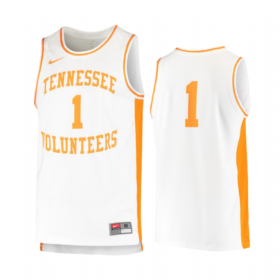 Tennessee Volunteers Retro College Baketball White Jersey