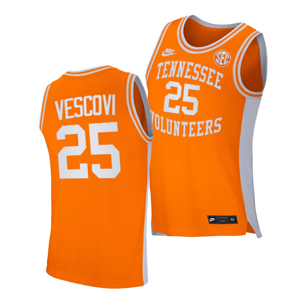 Tennessee Volunteers Santiago Vescovi Orange 2021 Retro College Jersey