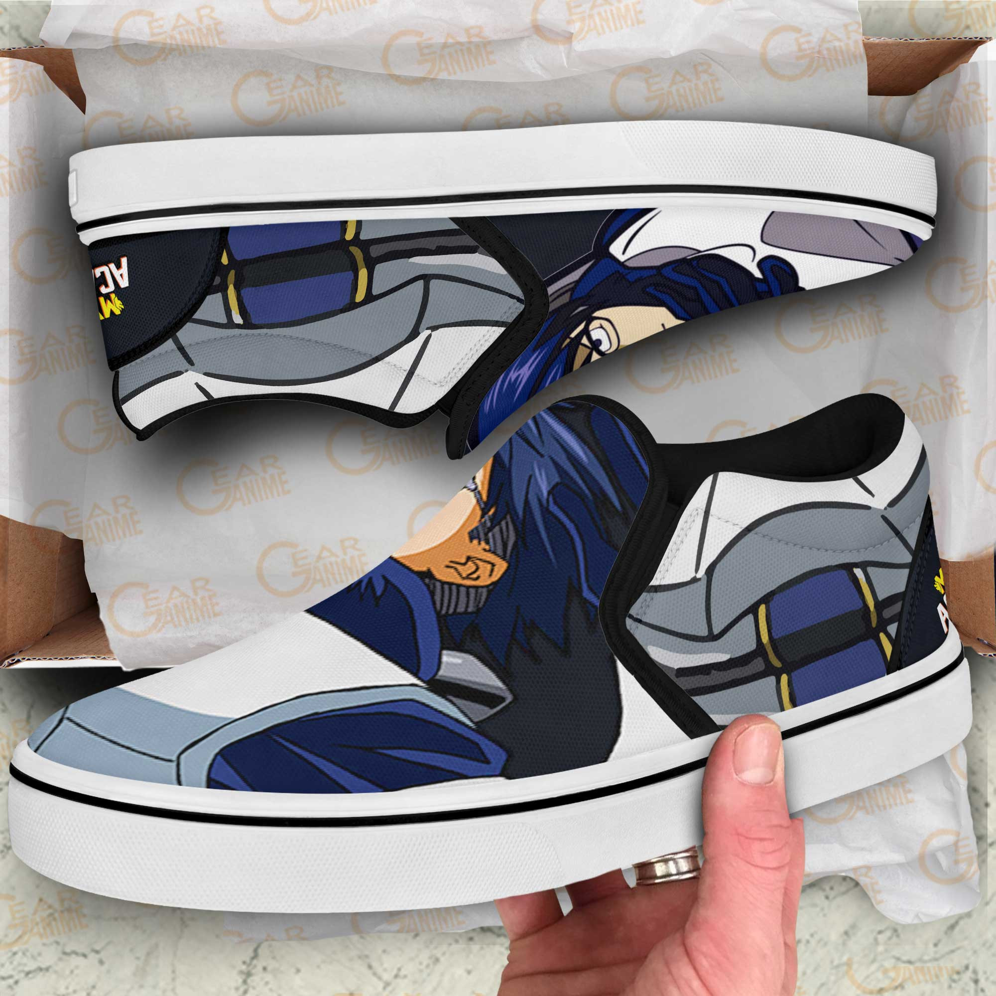 Tenya Iida Slip-On Shoes Canvas My Hero Academia Custom Anime Shoes