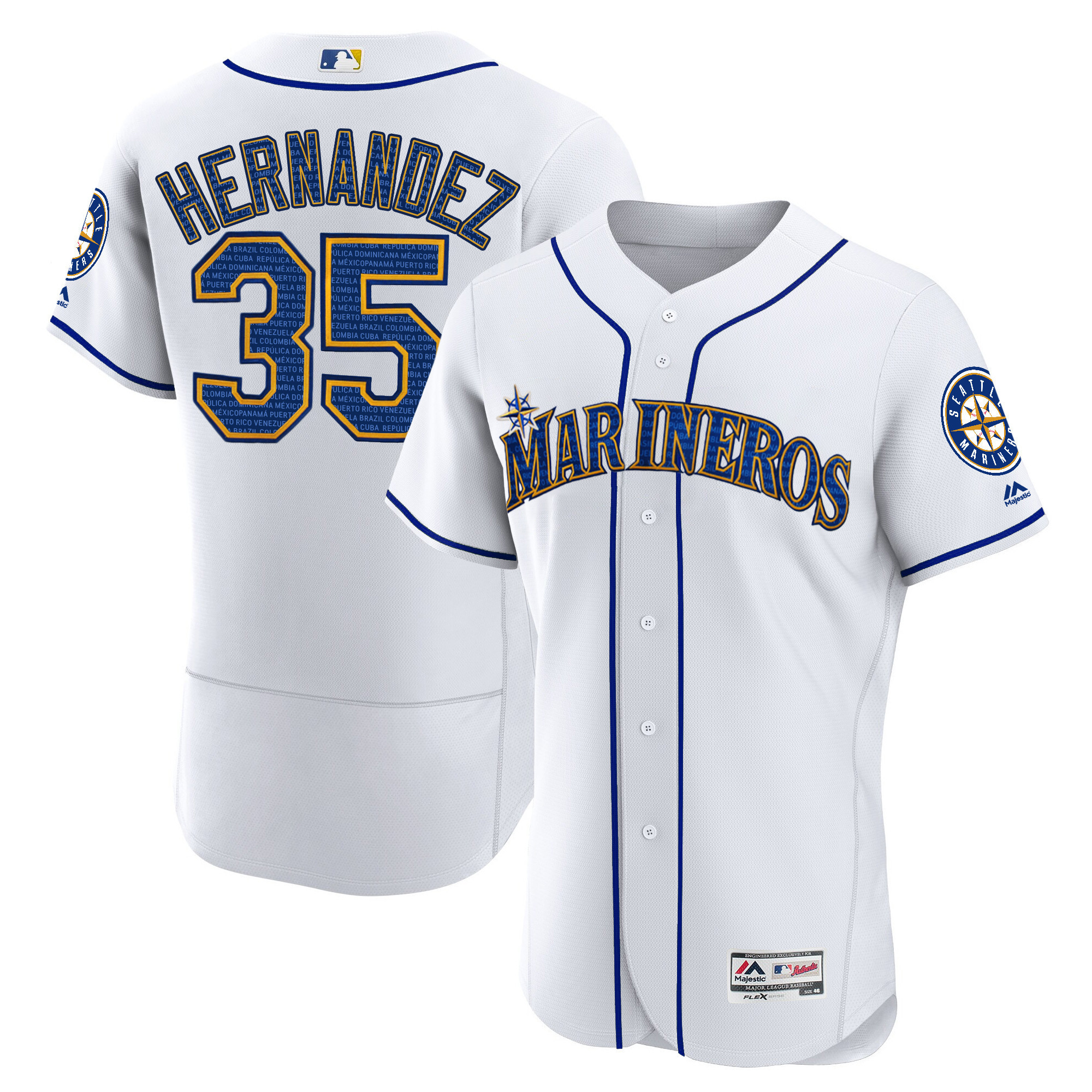 Teoscar Hernandez Seattle Mariners Hispanic Heritage Jersey - All Stitched