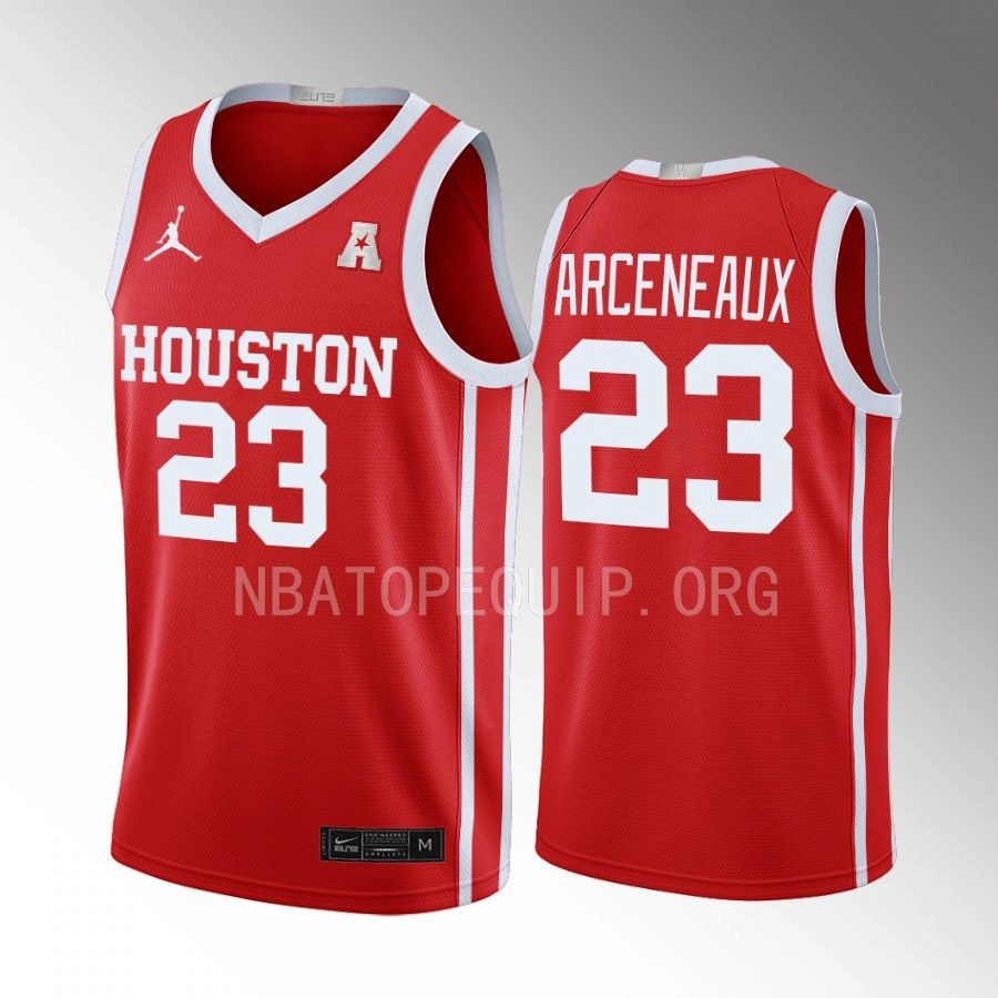 Terrance Arceneaux Houston Cougars Scarlet Jersey 2022-23 Limited Away