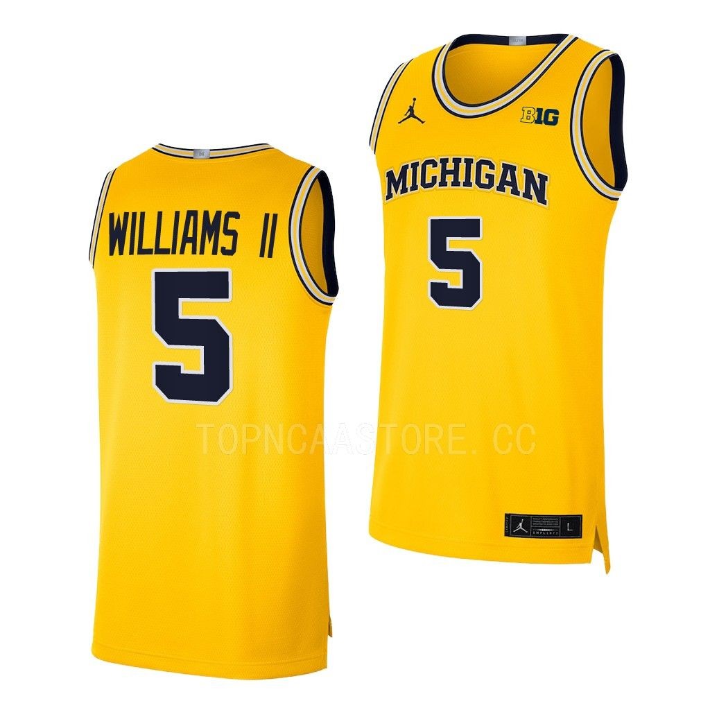 Terrance Williams II Michigan Wolverines #5 Maize College Jersey 2022-23 Limited