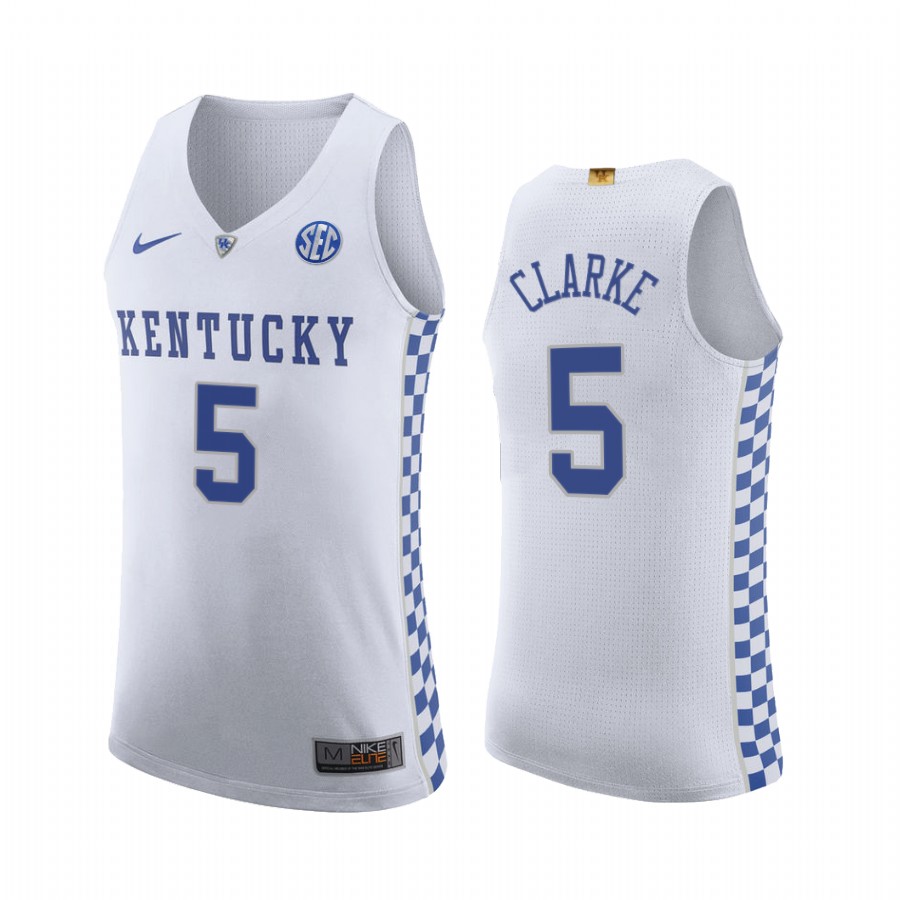 Terrence Clarke Kentucky Wildcats White Jersey 2021 NBA Draft Prospect RIP