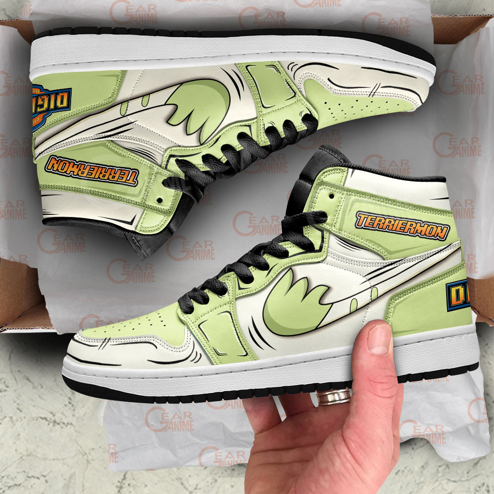 Terriermon Skill JD1s Sneakers Digimon Anime Shoes For Fans, Air Jordan Hightop