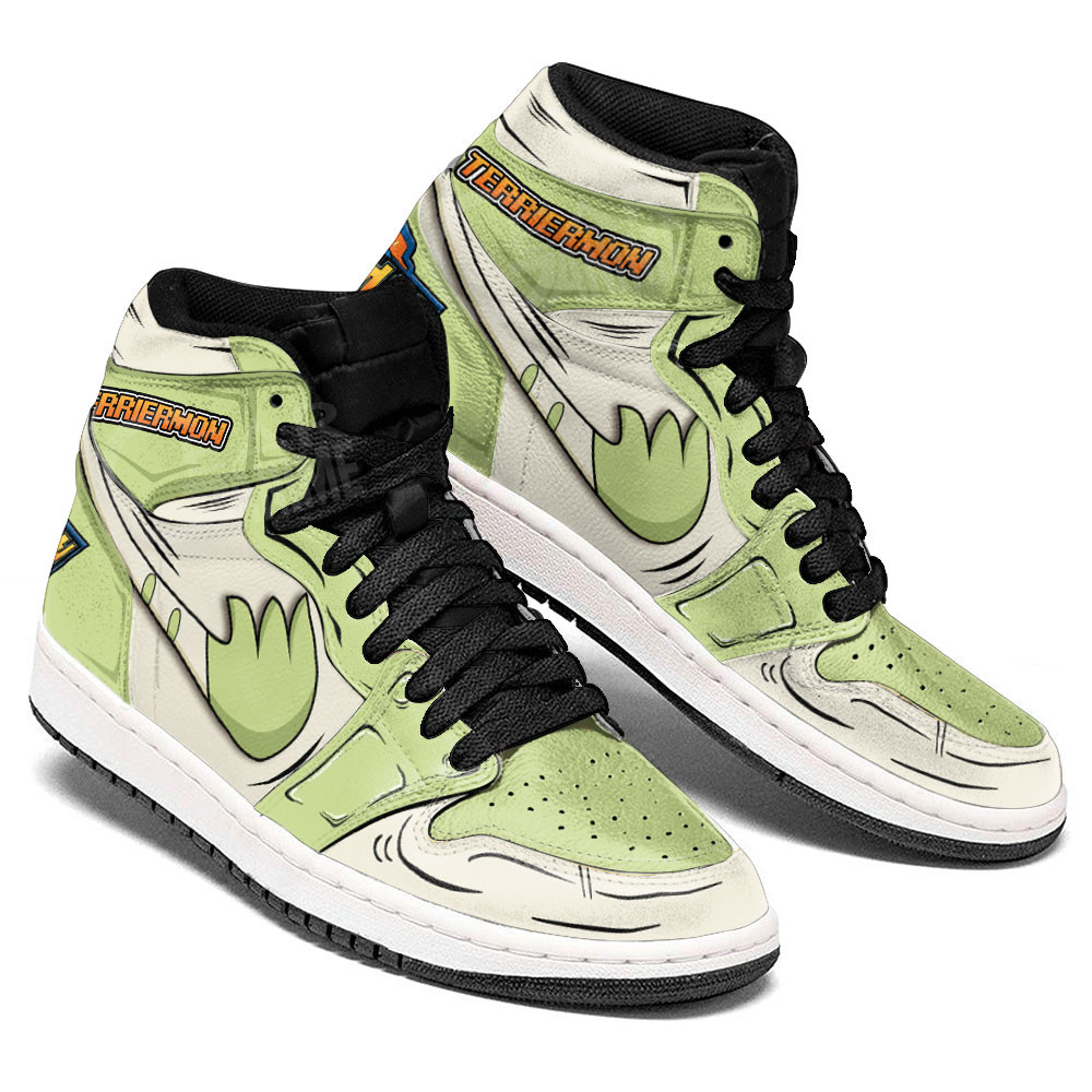 Terriermon Skill JD1s Sneakers Digimon Anime Shoes For Fans, Air Jordan Hightop