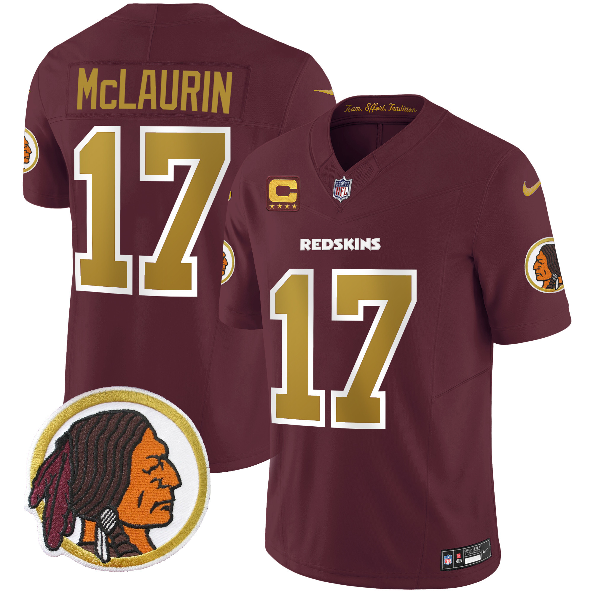 Terry McLaurin Men's Washington Redskins Throwback Vapor Limited Burgundy Jersey - All Stitched 