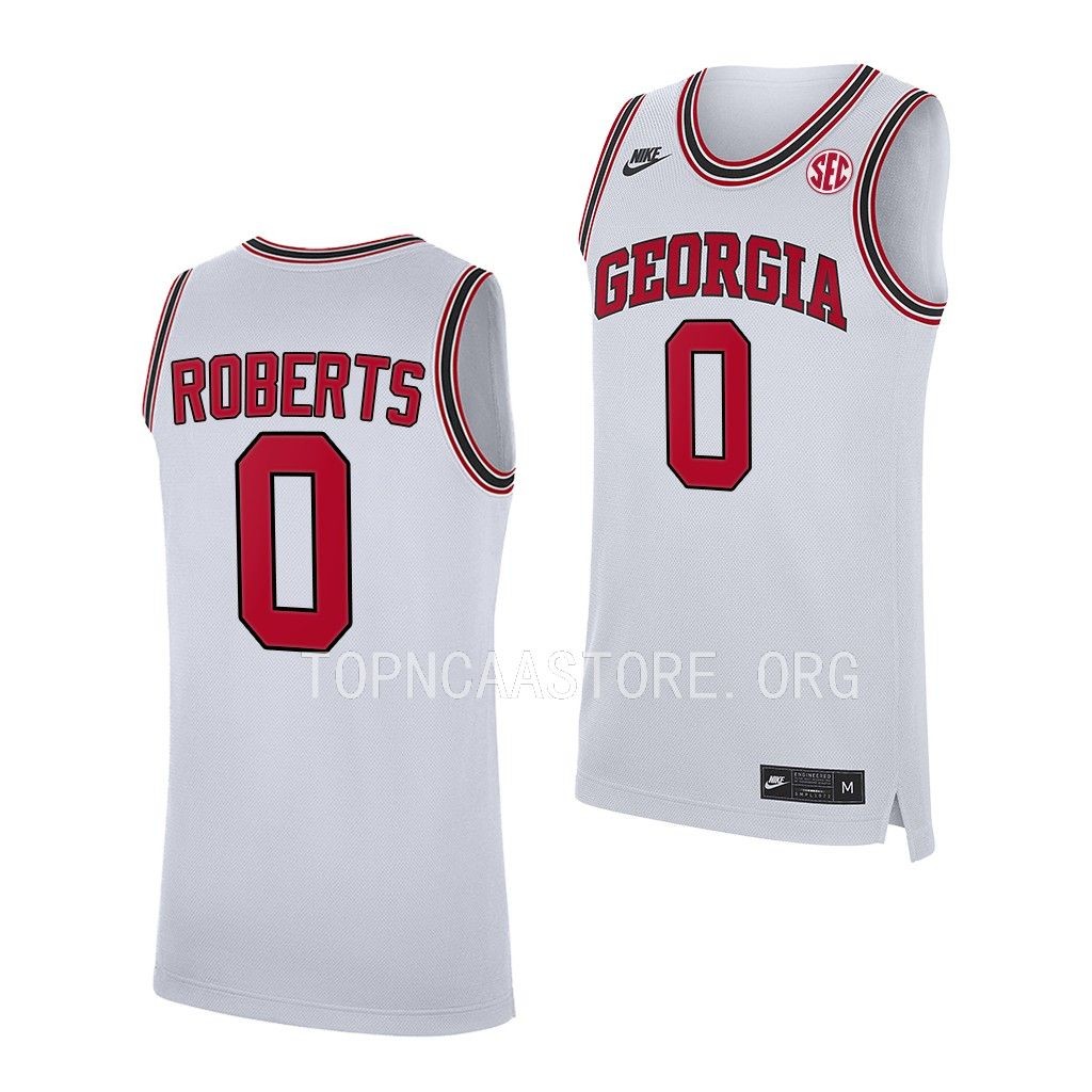 Terry Roberts Georgia Bulldogs #0 White Home Jersey 2022-23
