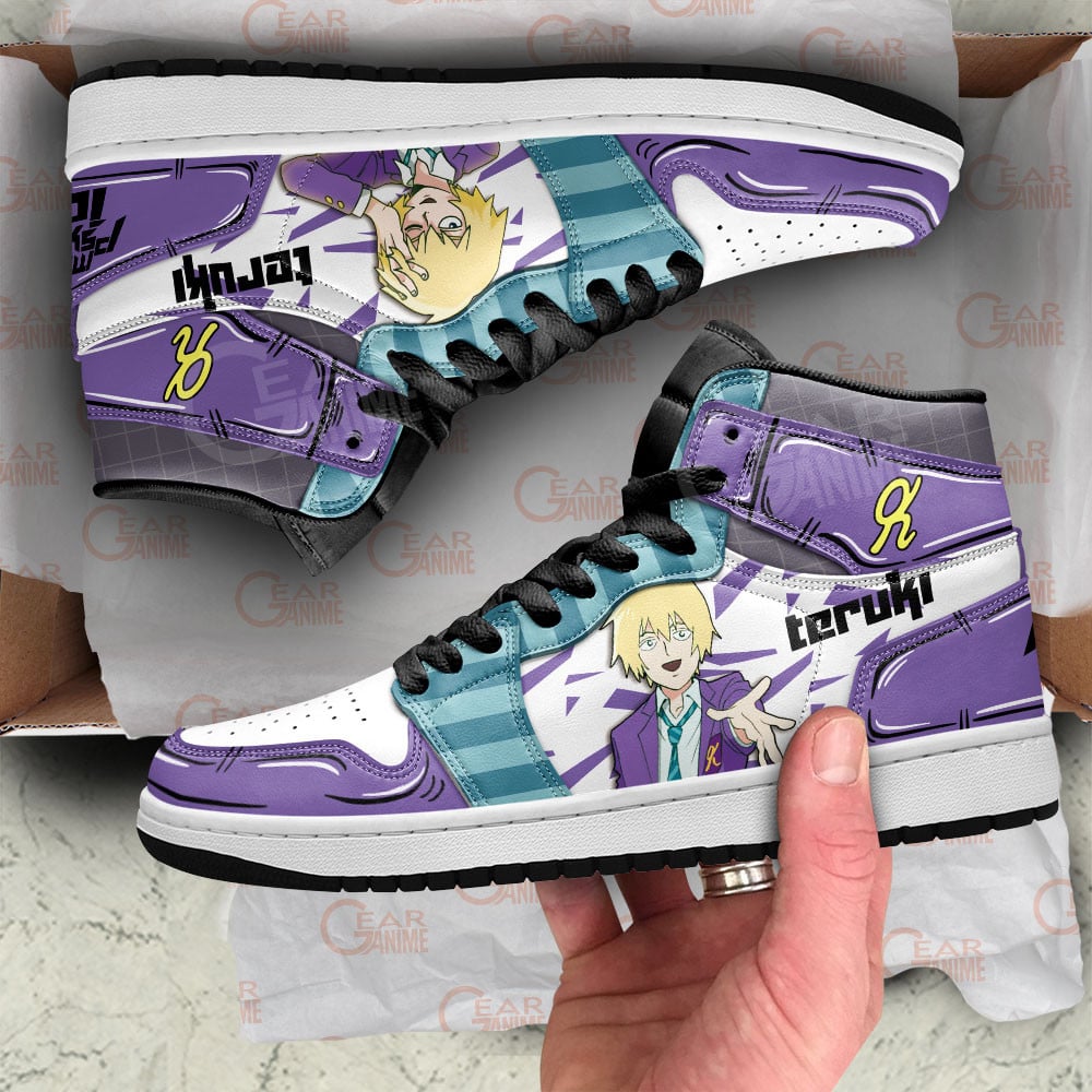 Teruki Hanazawa JD1s Sneakers Mob Psycho 100 Anime Shoes, Air Jordan Hightop