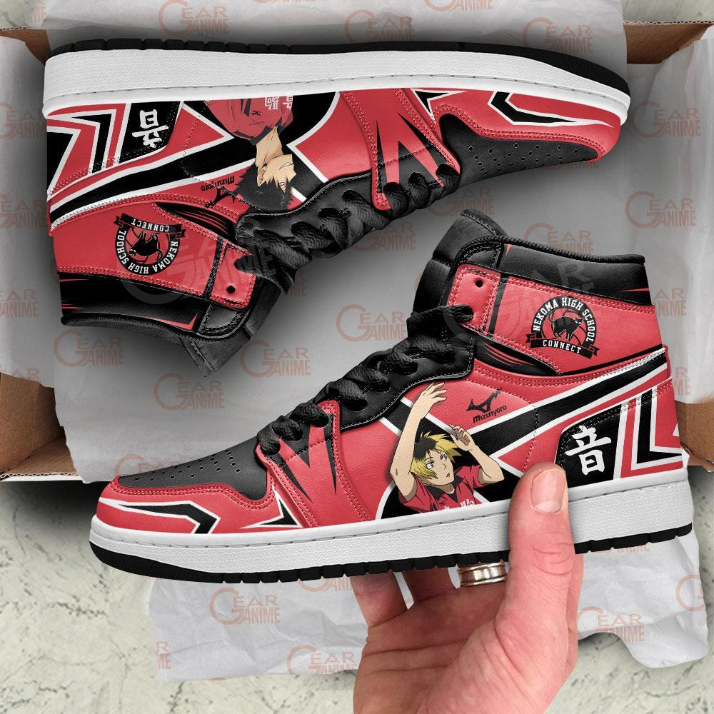 Tetsuro Kuroo and Kenma Kozume JD1s Sneakers Haikyuu Anime Shoes, Air Jordan Hightop