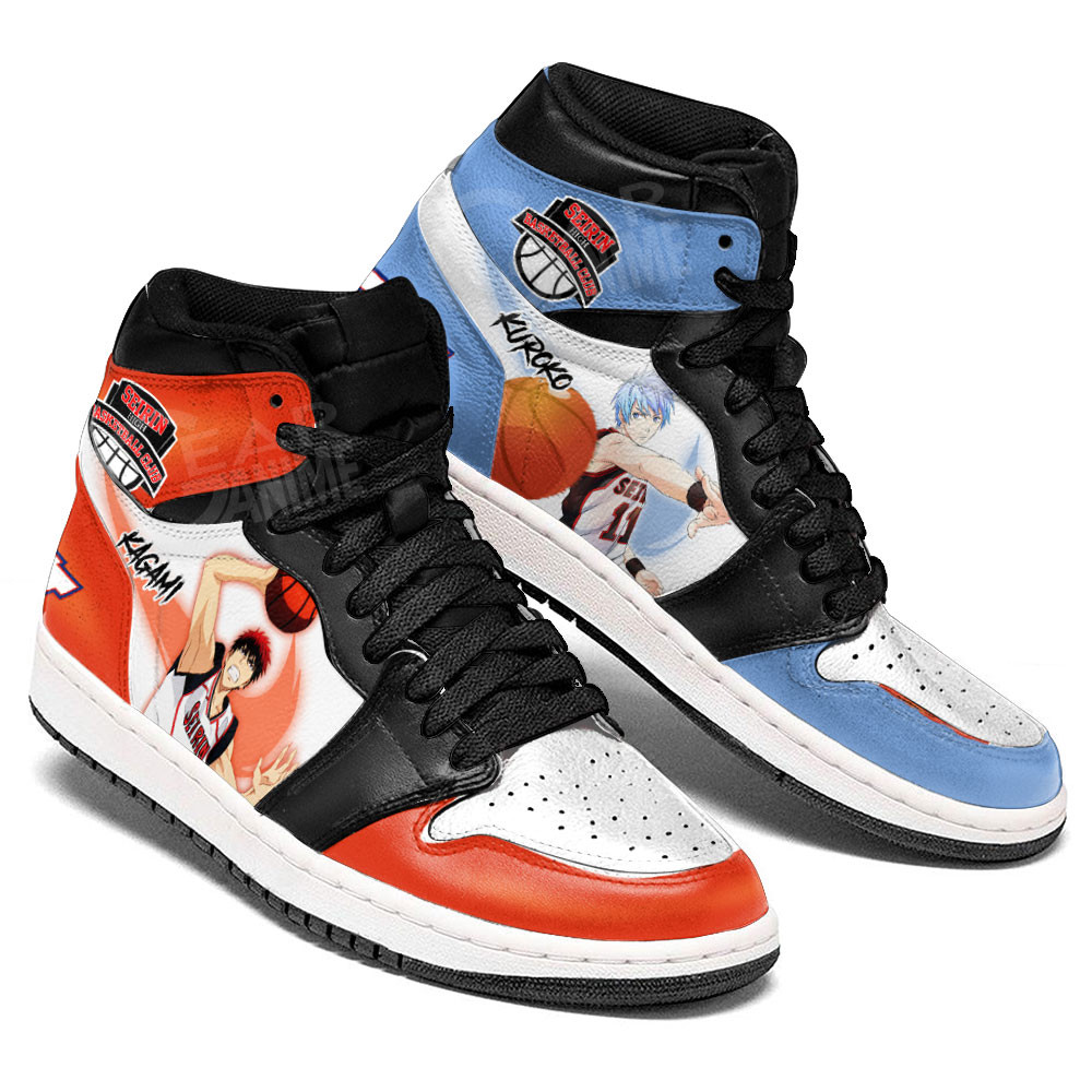 Tetsuya Kuroko and Taiga Kagami JD1s Sneakers Kuroko’s Basketball Anime Shoes, Air Jordan Hightop