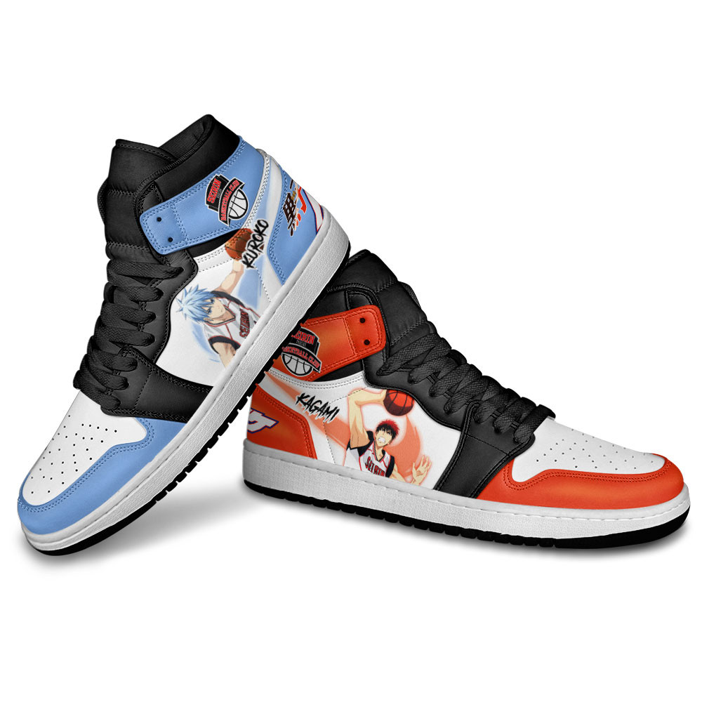Tetsuya Kuroko and Taiga Kagami JD1s Sneakers Kuroko’s Basketball Anime Shoes, Air Jordan Hightop