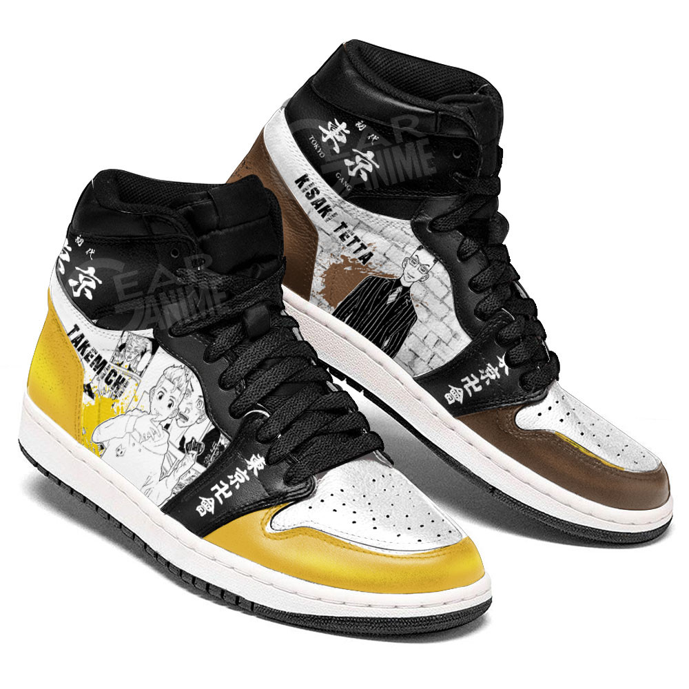 Tetta and Takemichi JD1s Sneakers Tokyo Revengers Manga Anime Shoes, Air Jordan Hightop