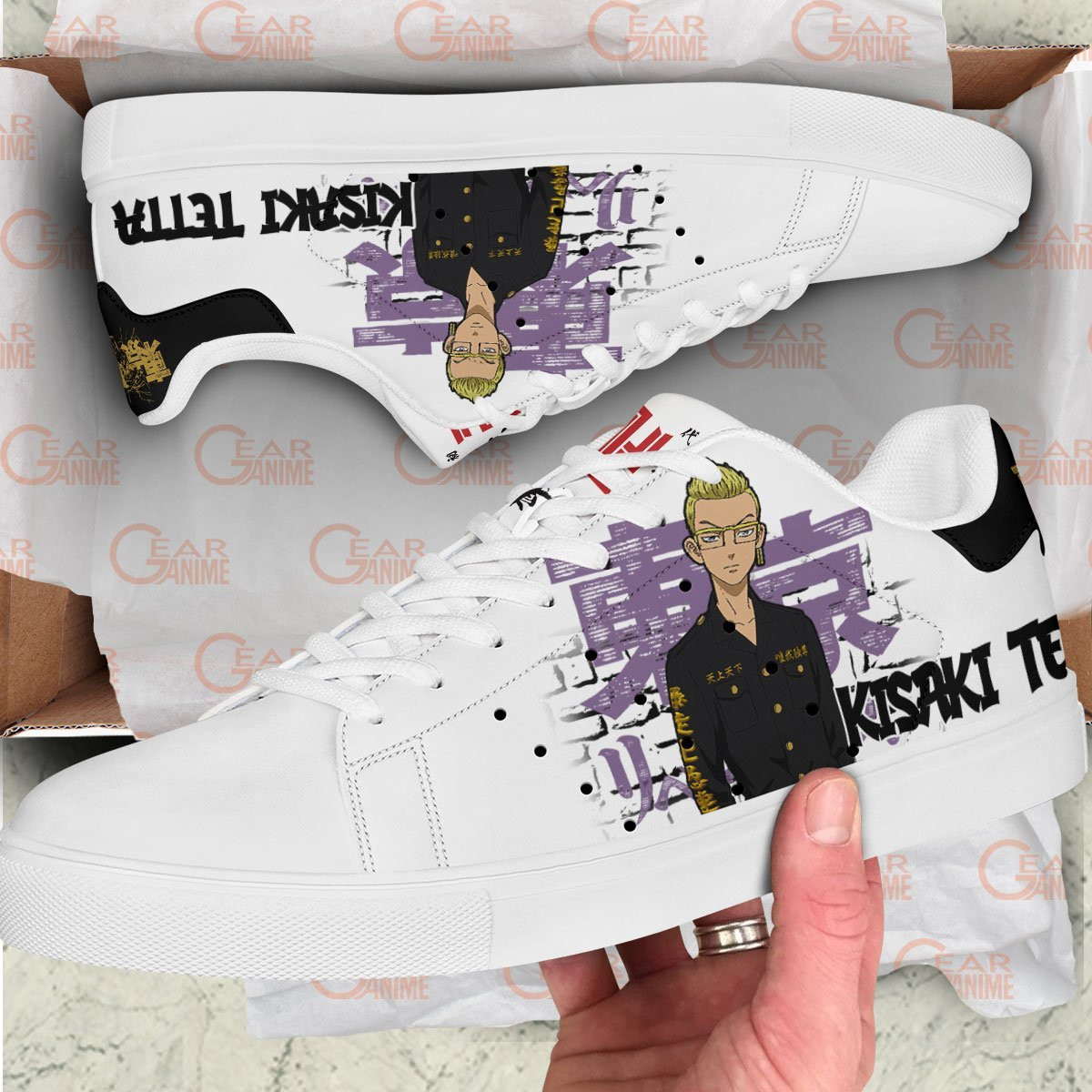 Tetta Kisaki Skate Sneakers Custom Anime Tokyo Revengers Shoes
