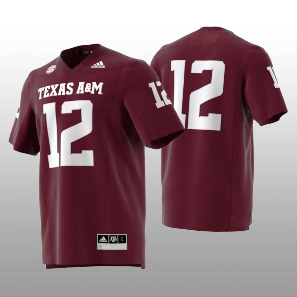 Texas A&M Aggies #12 Premier Strategy Maroon Jersey