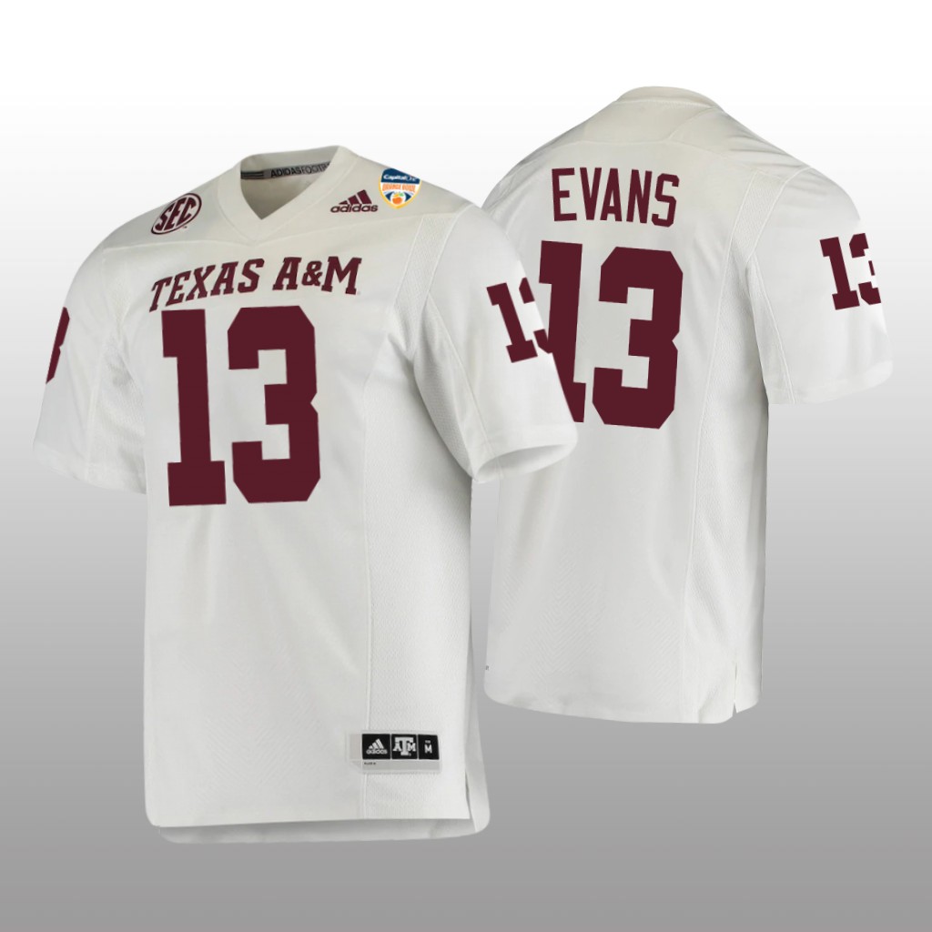Texas A&M Aggies White 2021 Orange Bowl College Mike Evans Jersey