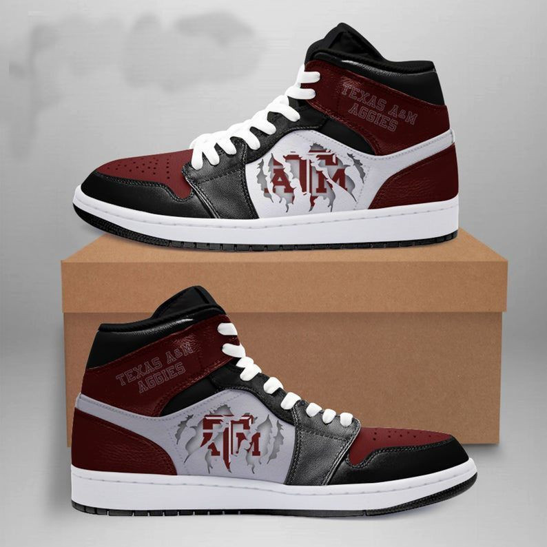 Texas AandM Aggies NFL Team Sneakers Gift For Fans High Top Air Jordan Sneaker, Air Jordan Hightop