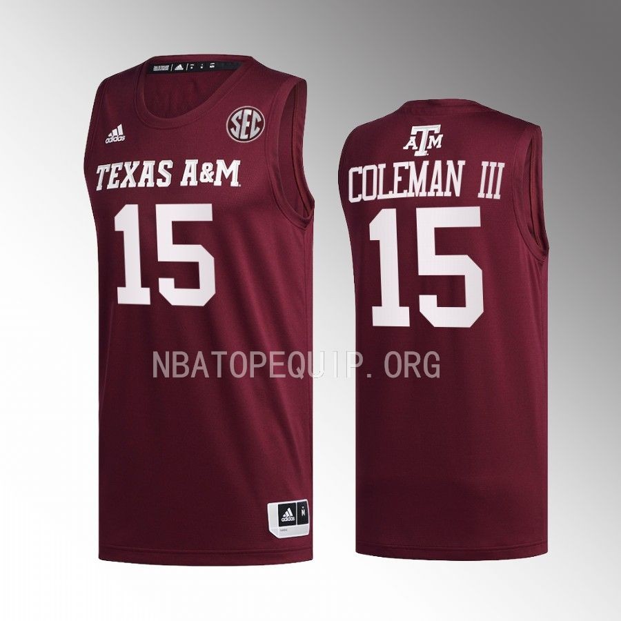 Texas AM Aggies Henry Coleman III Jersey 2022-23 College Maroon Uniform