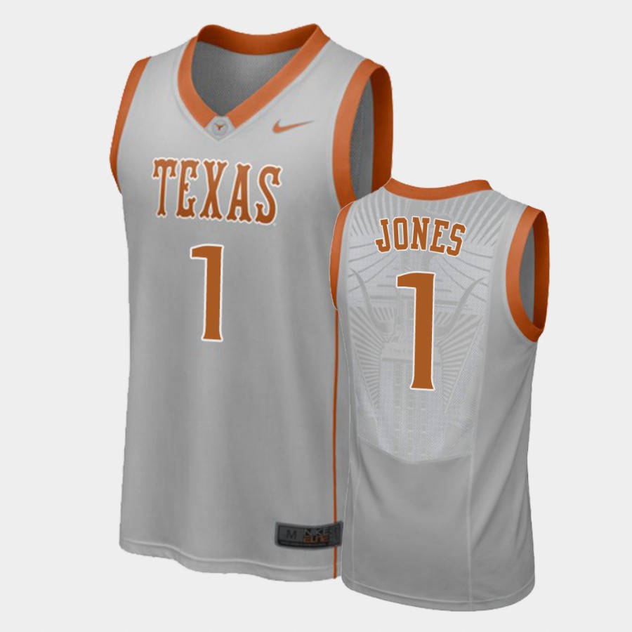 Texas Longhorns Andrew Jones Gray College Jersey
