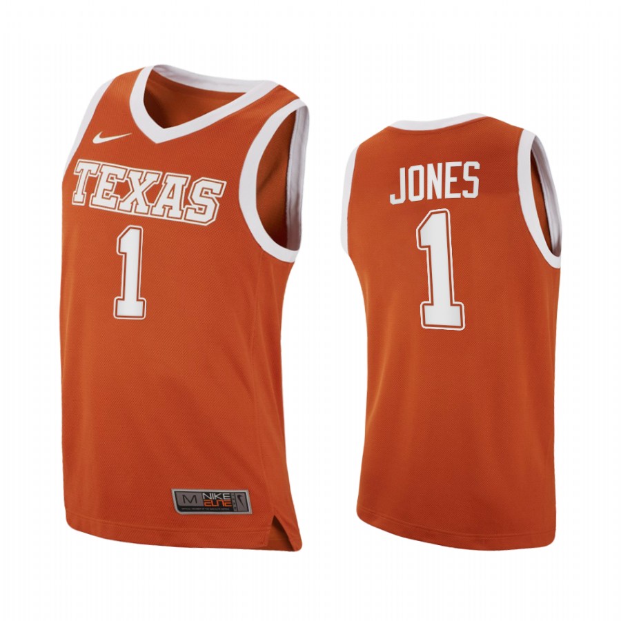 Texas Longhorns Andrew Jones Orange 2020-21 College Jersey