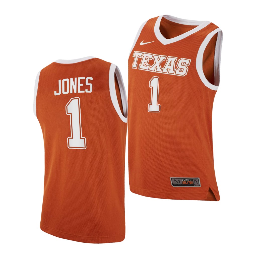 Texas Longhorns Andrew Jones Orange 2020-21 College Jersey