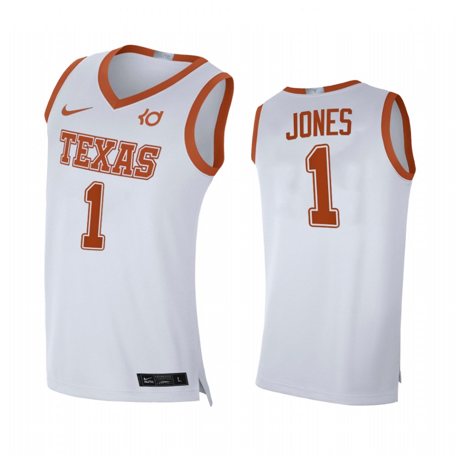 Texas Longhorns Andrew Jones White Alumni Player 2020-21 Limited Jersey