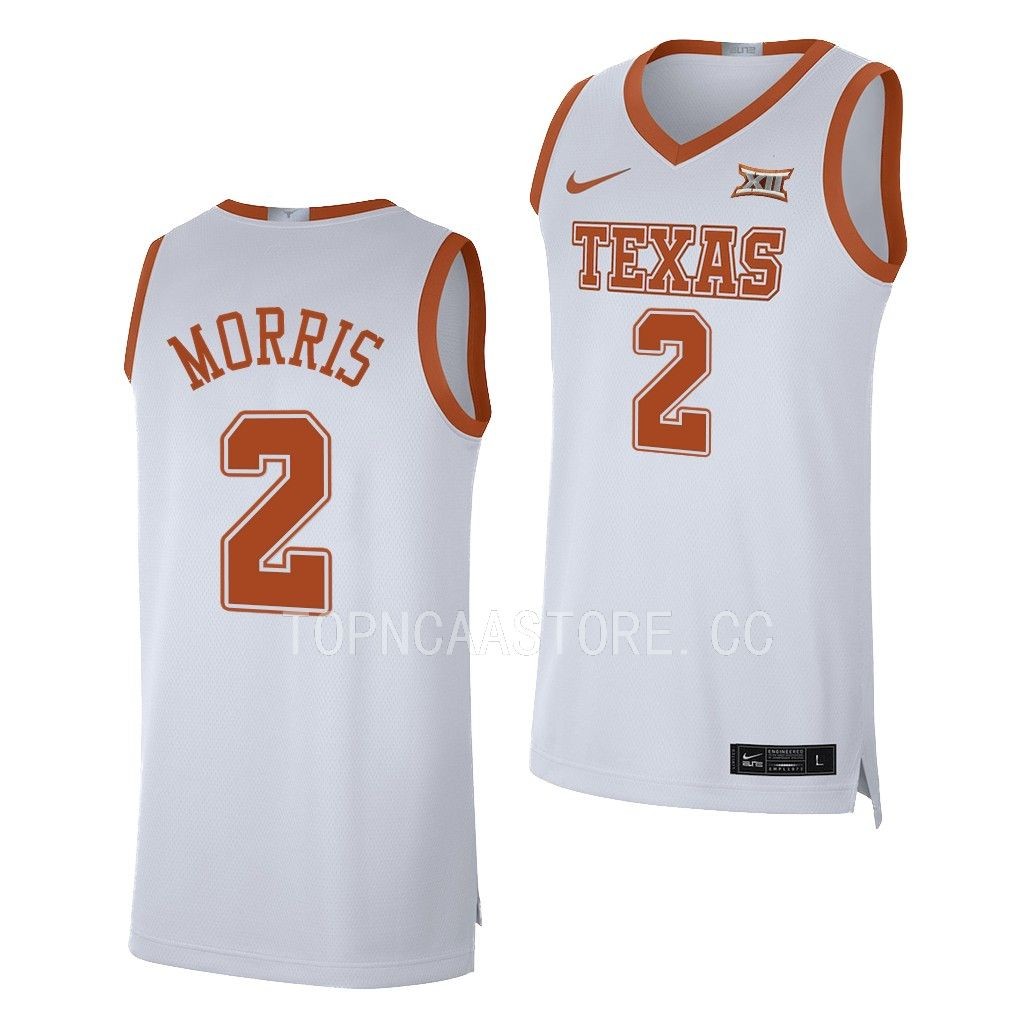 Texas Longhorns Arterio Morris White #2 Jersey 2022-23 Limited