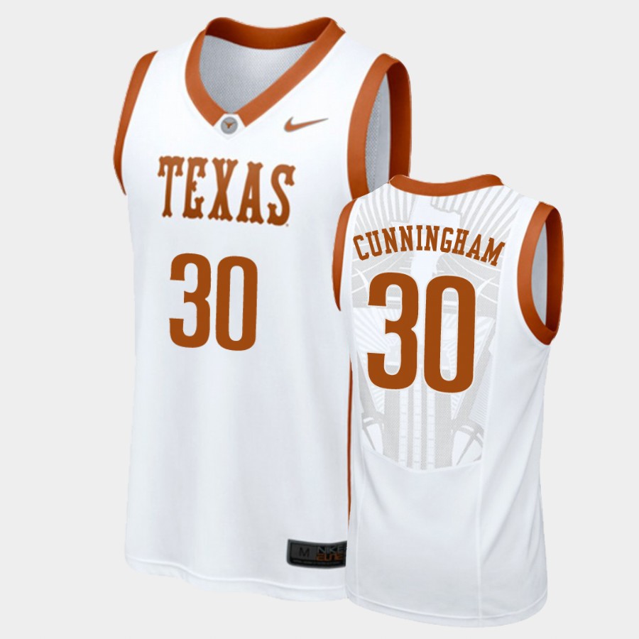 Texas Longhorns Brock Cunningham White College Jersey