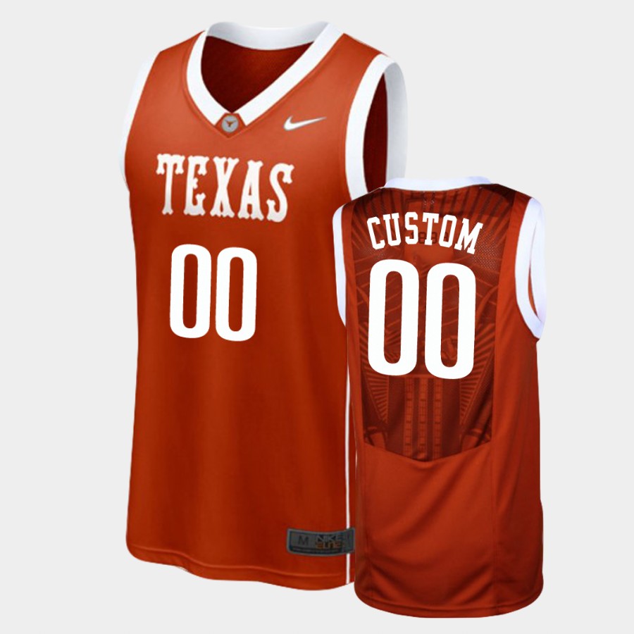 Texas Longhorns Burnt Orange Elite Aerographic Custom Jersey