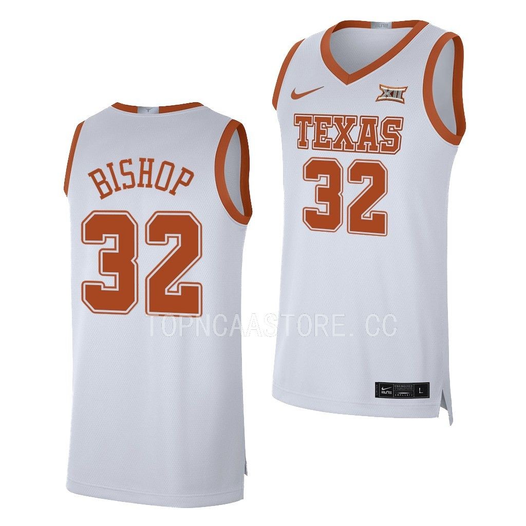 Texas Longhorns Christian Bishop White #32 Jersey 2022-23 Limited