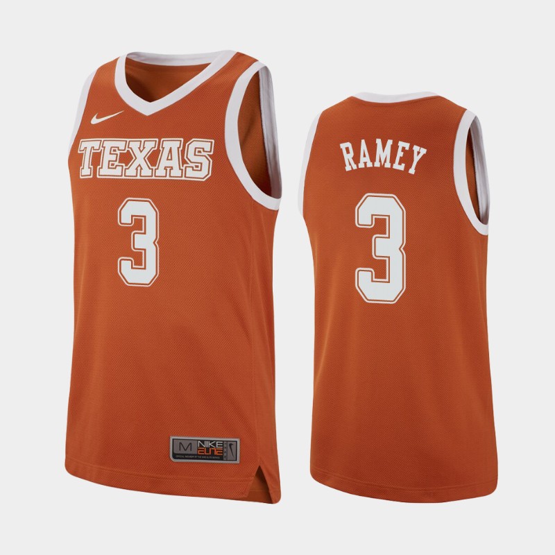 Texas Longhorns Courtney Ramey Texas Orange Men's College Jersey