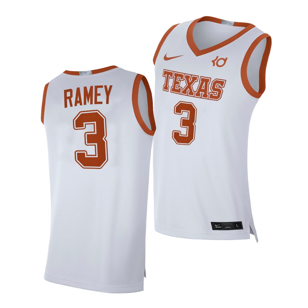 Texas Longhorns Courtney Ramey White 2020-21 Alumni Player Limited Jersey