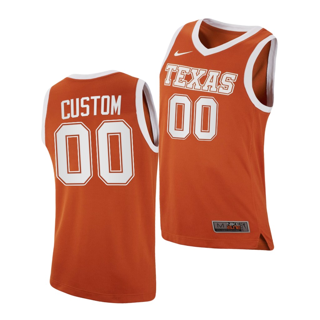 Texas Longhorns Custom Orange 2020-21 College Jersey