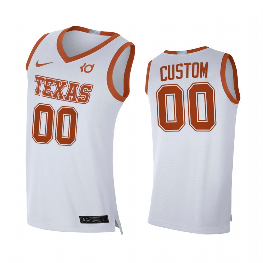 Texas Longhorns Custom White Alumni Player 2020-21 Limited Jersey