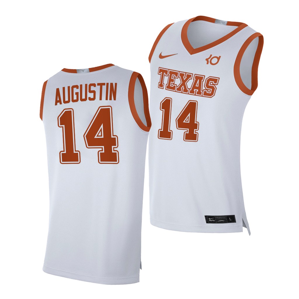 Texas Longhorns D.J. Augustin White Alumni Player Limited Jersey