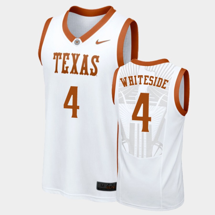 Texas Longhorns Drayton Whiteside White College Jersey