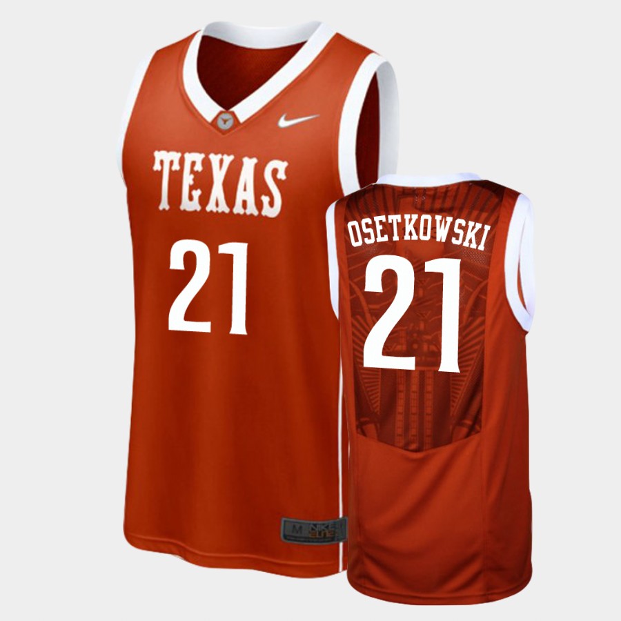 Texas Longhorns Dylan Osetkowski Burnt Orange College Jersey