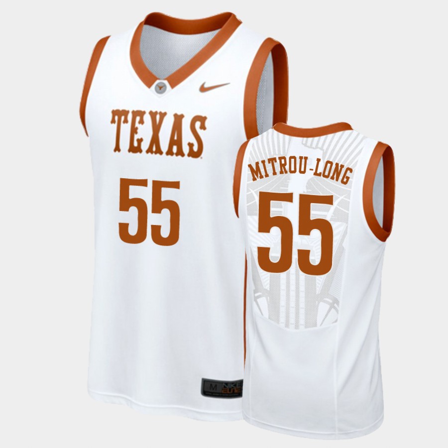 Texas Longhorns Elijah Mitrou-Long White College Jersey