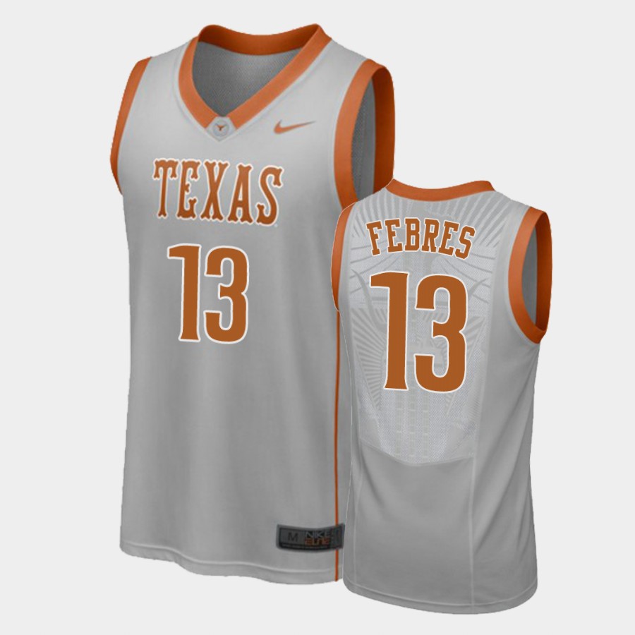 Texas Longhorns Jase Febres Gray College Jersey