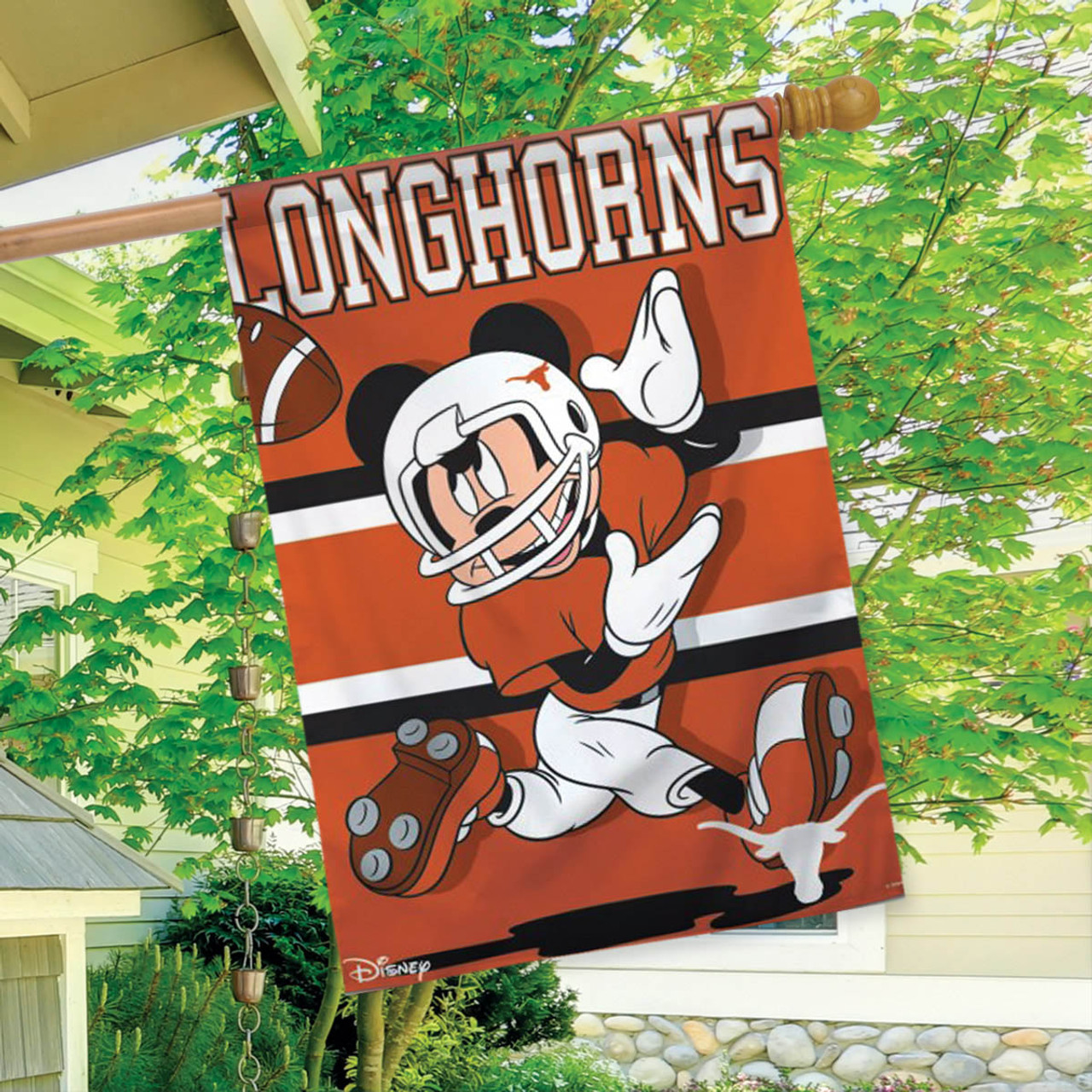 Texas Longhorns NCAA Mickey Mouse Garden Flag, House Flag