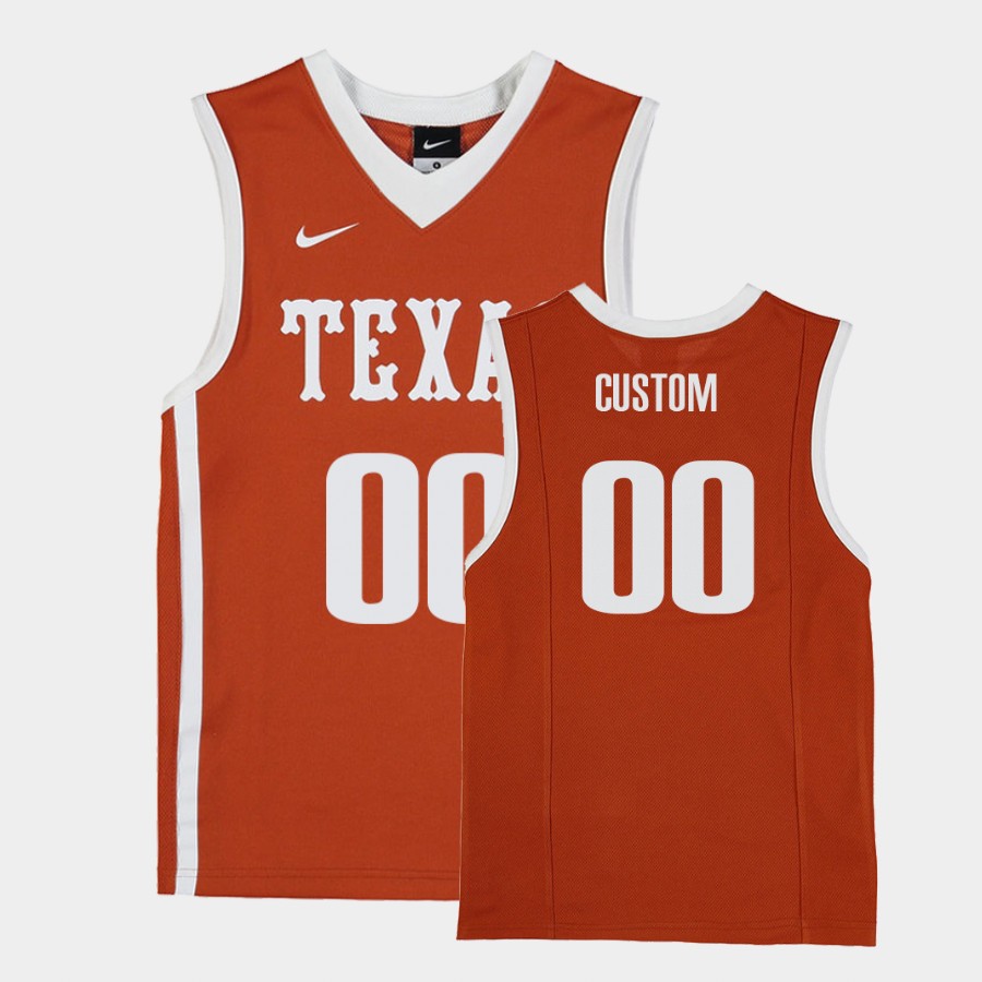 Texas Longhorns Orange Custom Jersey