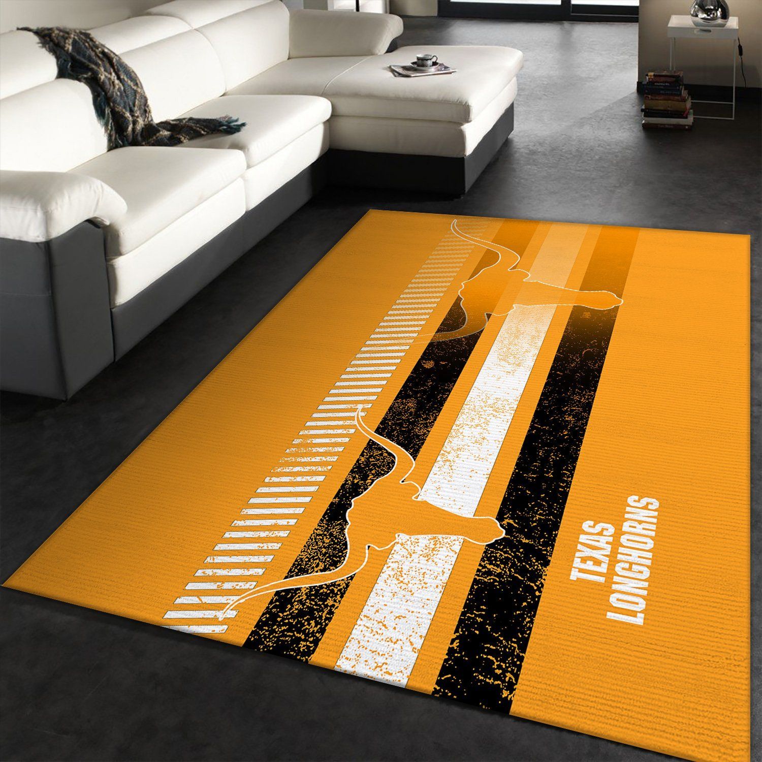 Texas Longhorns Rectangle Rug – Custom Size And Printing