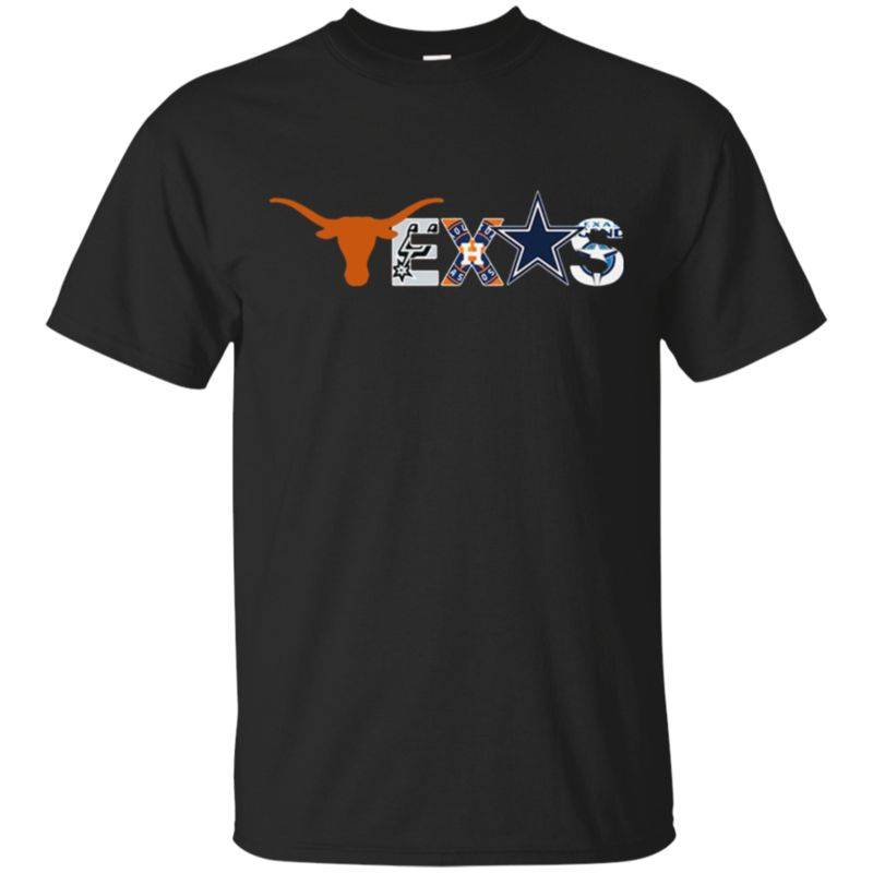 Texas Longhorns San Antonio Spurs Houston Astros Dallas Cowboys Shirt G200 Gildan Ultra Cotton T-shirt