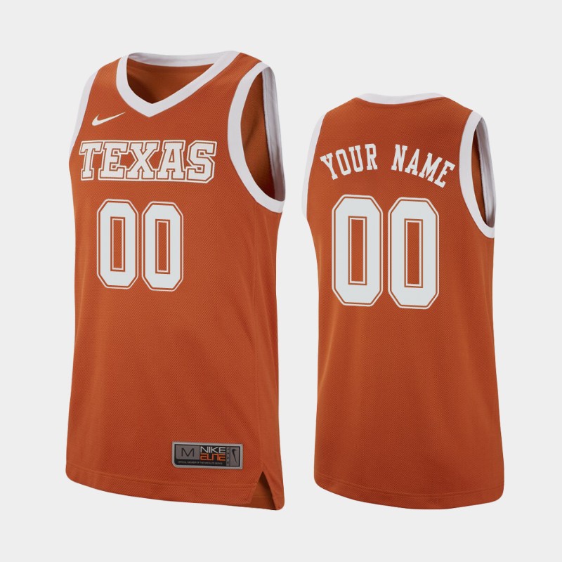 Texas Longhorns Texas Orange Custom Jersey