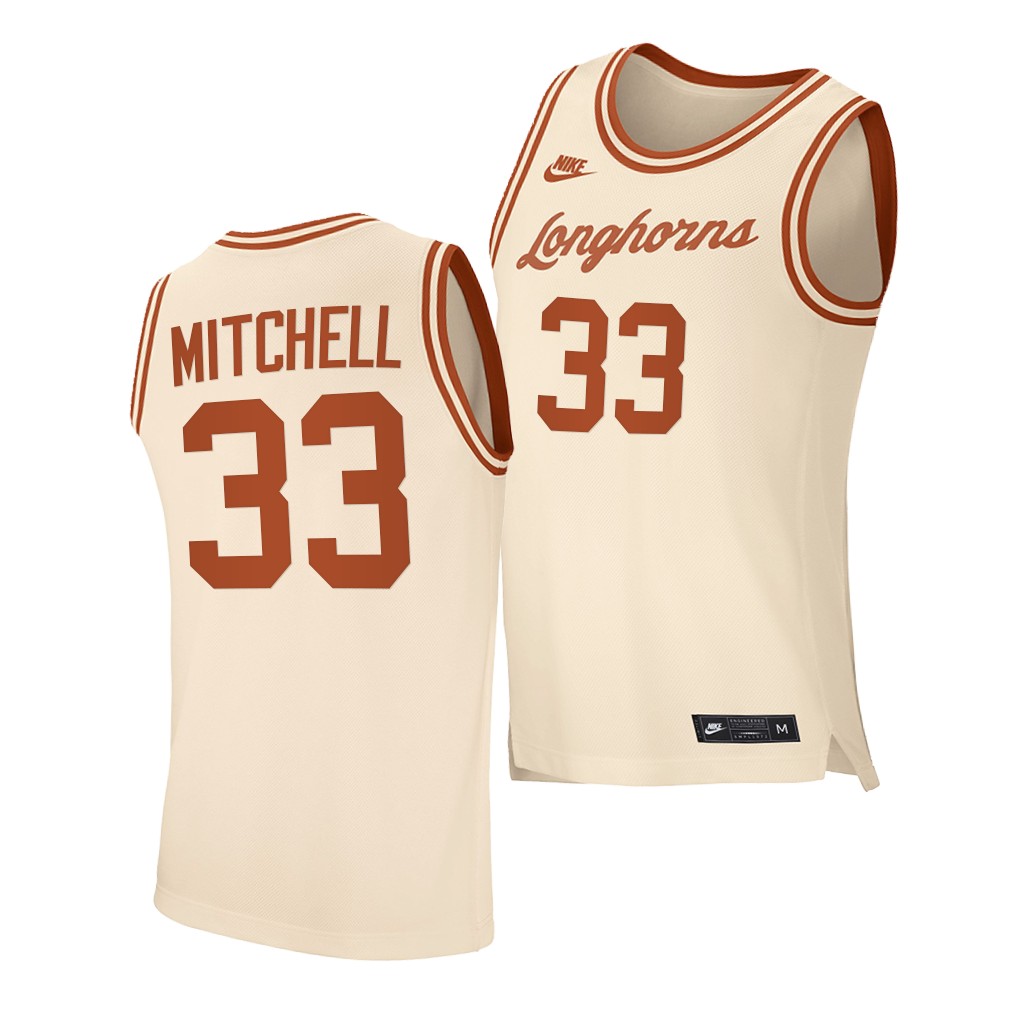 Texas Longhorns Tre Mitchell Retro White 2021 Top Transfers Jersey