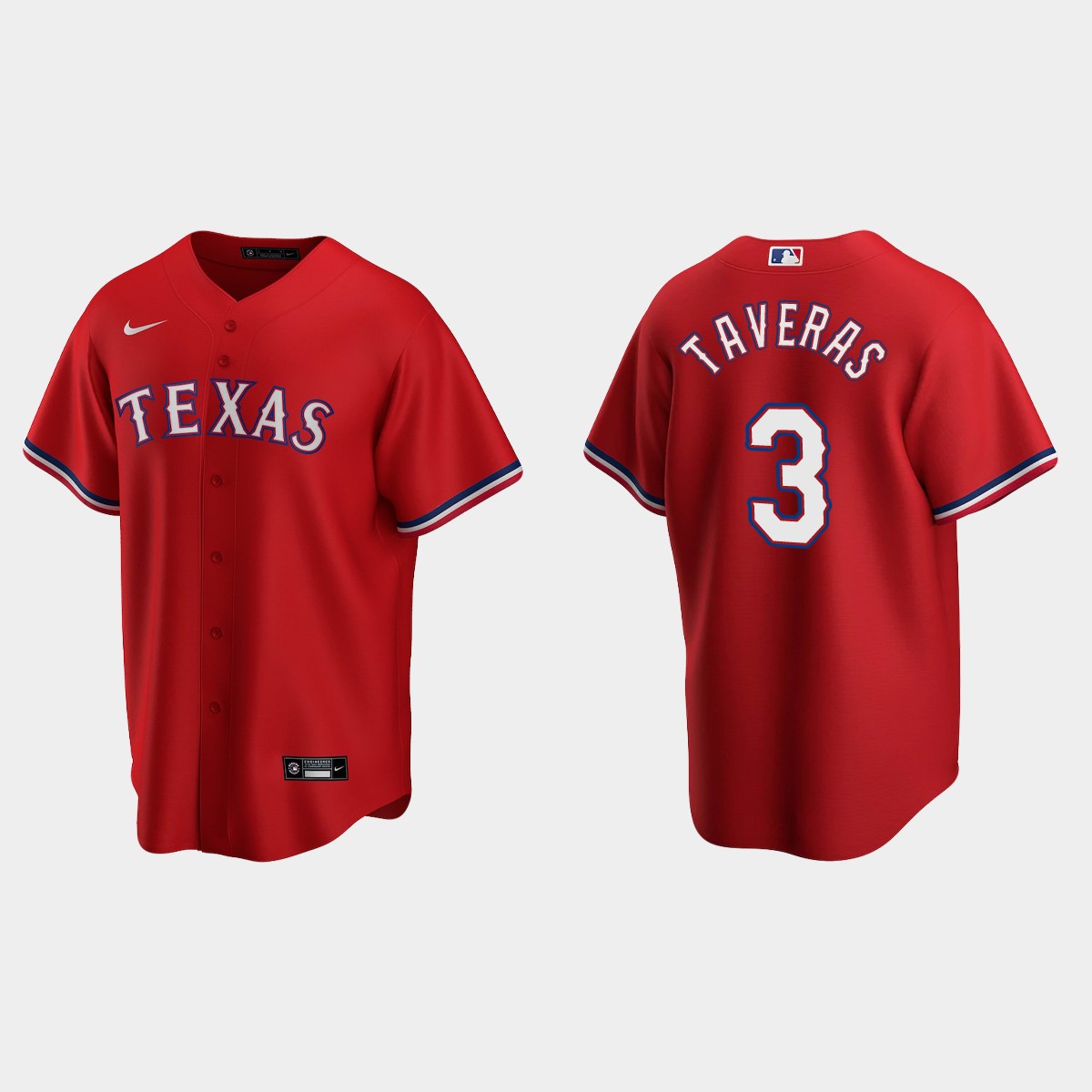 Texas Rangers #3 Leody Taveras Alternate Jersey - Red