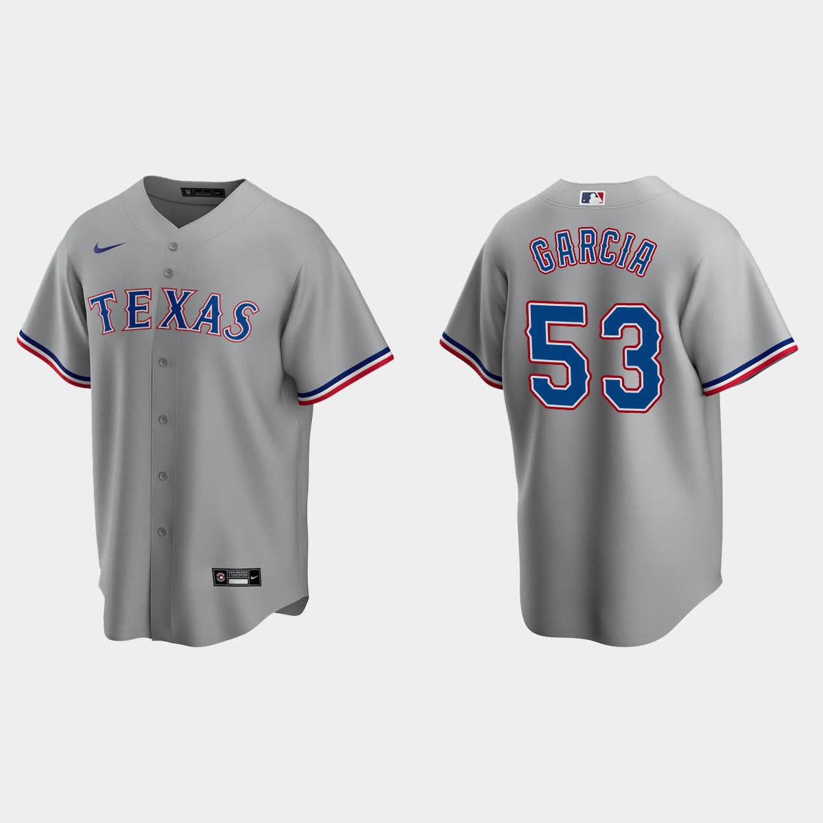 Texas Rangers #53 Adolis Garcia Road Jersey - Gray