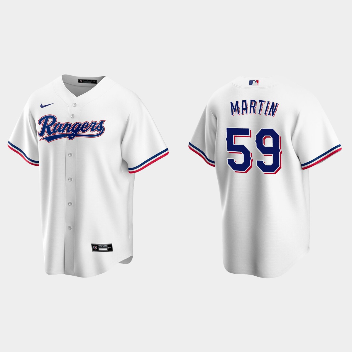 Texas Rangers #59 Brett Martin Home Jersey - White